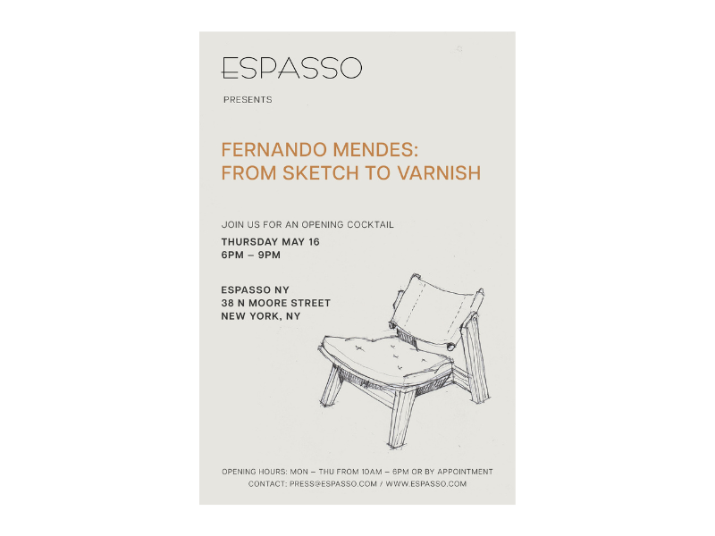 Espasso Presents Fernando Mendes: From Sketch to Varnish
